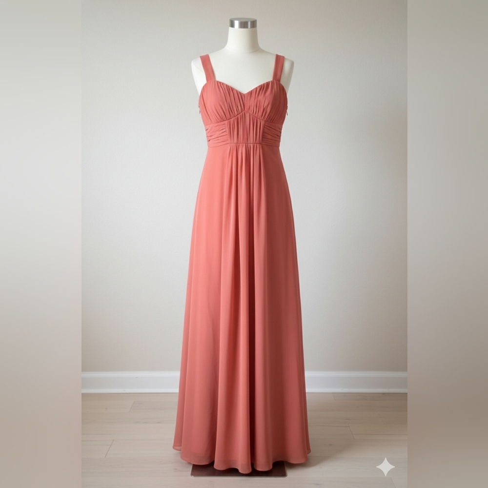 Alfred Angelo Strapless Peach Dress